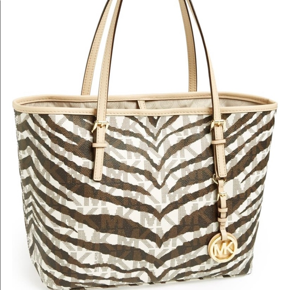 Jet Set Zebra Tiger Small Travel Tote